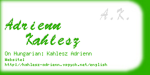 adrienn kahlesz business card